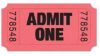 Admit One Single Roll Tickets - 2,000 Tickets per Roll